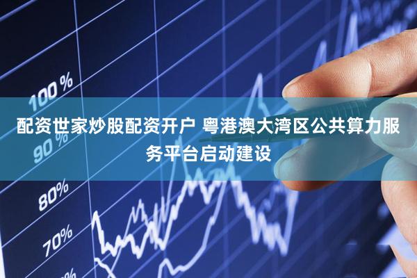 配资世家炒股配资开户 粤港澳大湾区公共算力服务平台启动建设
